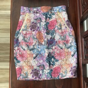 Multicolor high waisted skirt